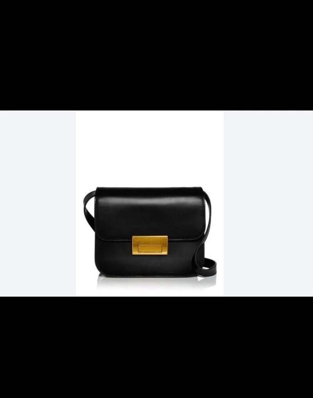 Loeffler Randall Desi Small Leather Flap Crossbody Bag Black